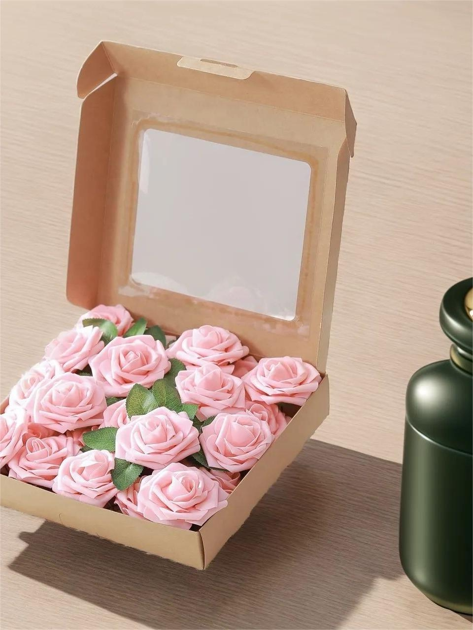 Blush Fake Floral Artificial Flowers DIY Wedding Bouquet Box Set HH1257