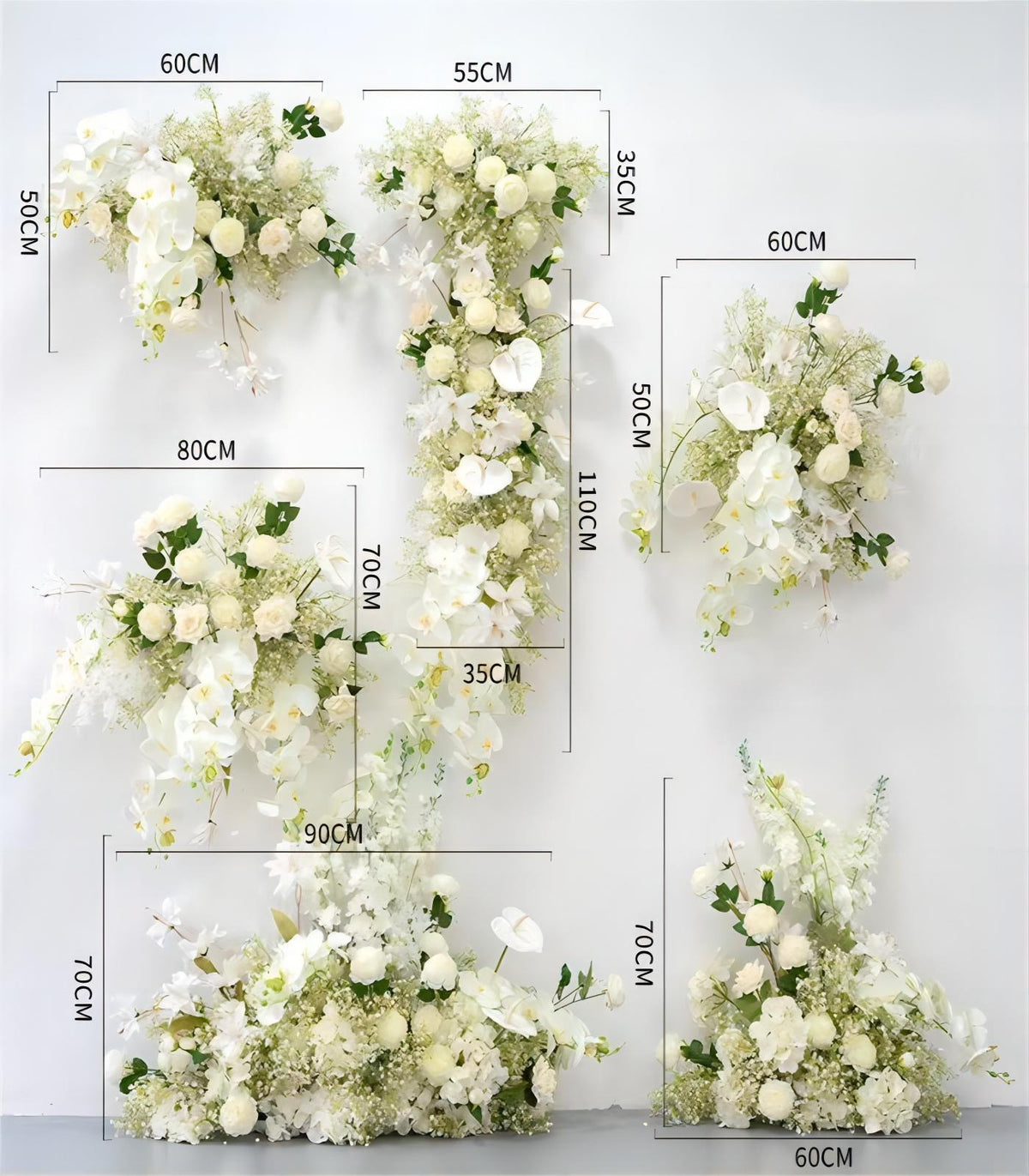 Ivory Rose Artificial Flower Wedding Party Birthday Backdrop Decor CH9629
