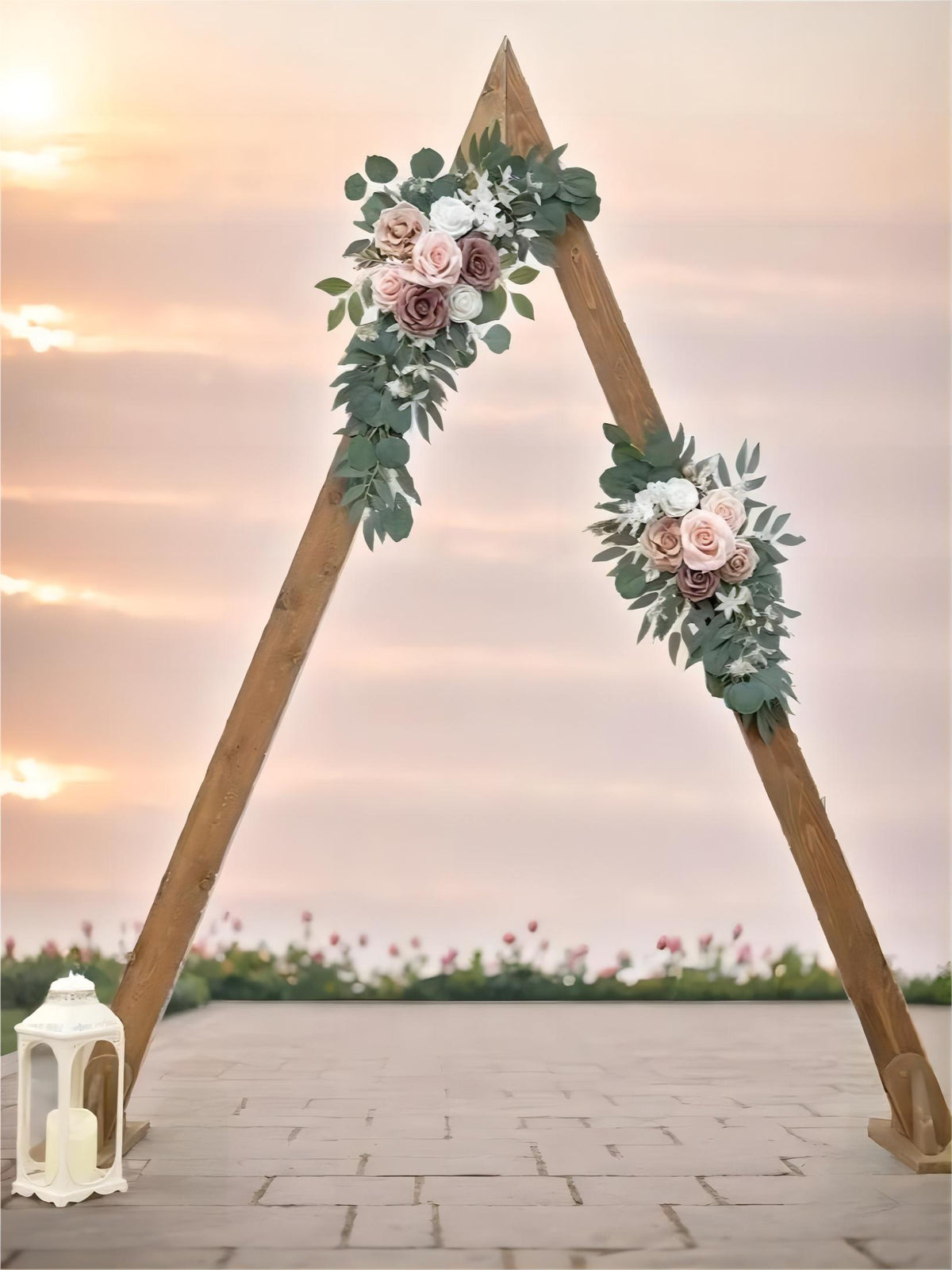 Dusty Rose Entryway Decor Wedding Artificial Arch Flowers Swag Kit XG2008