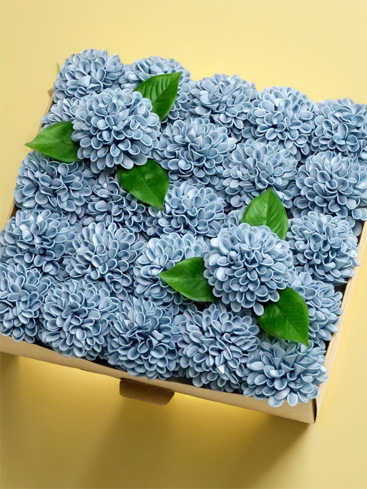 Blue Fake Floral Artificial Flowers DIY Wedding Bouquet Box Set HH1337