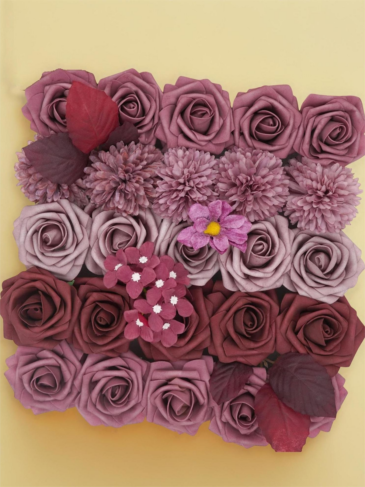 Fake Floral Artificial Flowers DIY Wedding Bouquet Box Set HH1355