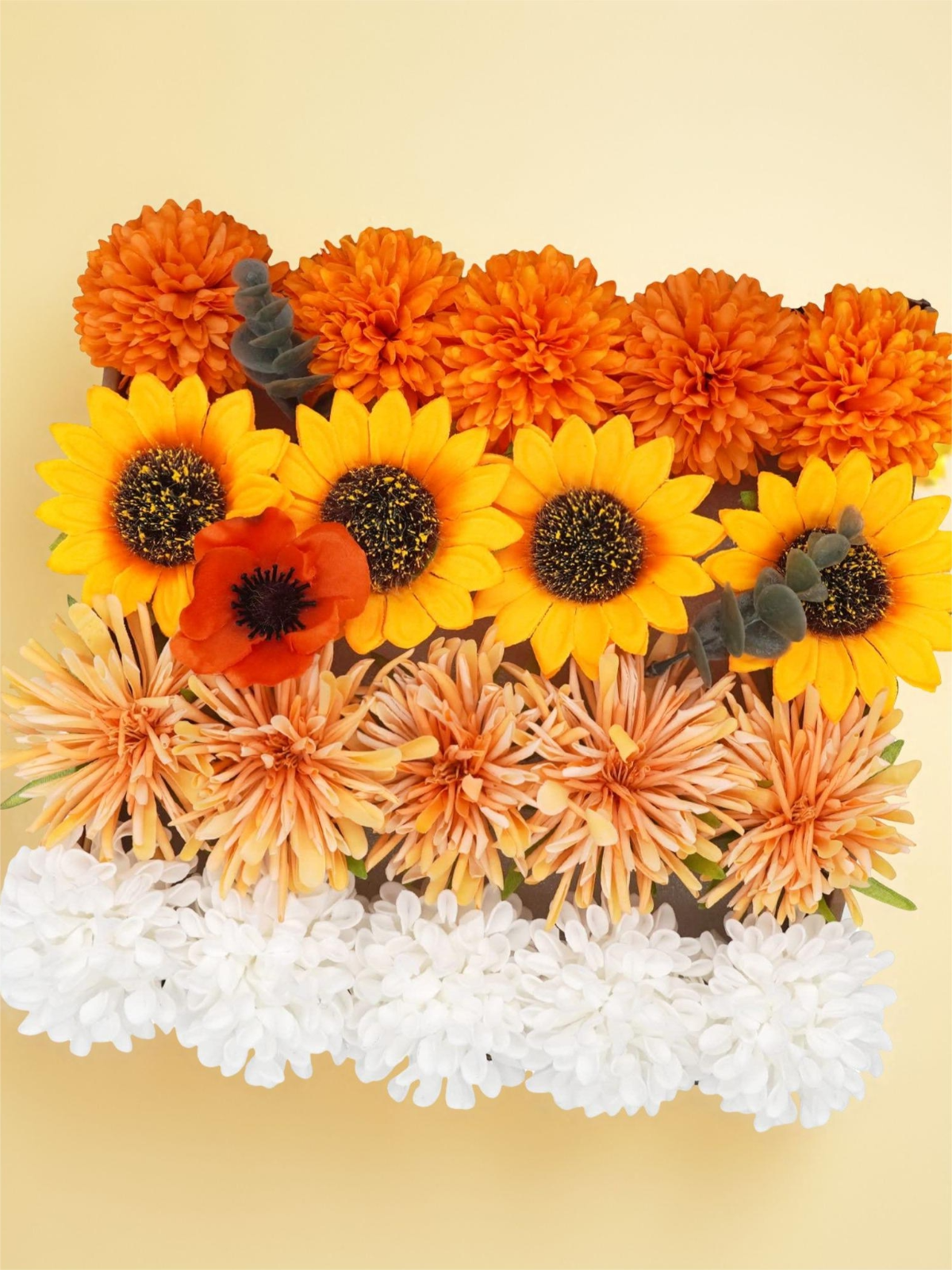 Sunflower Fake Floral Artificial Flowers DIY Wedding Bouquet Box Set HH1356