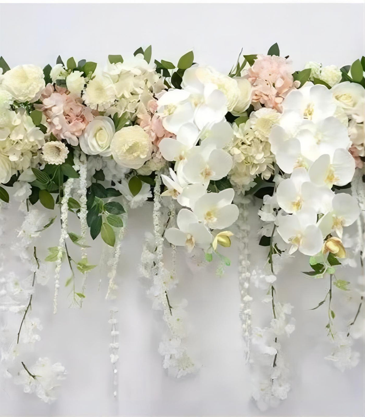 White Artificial Flower Wedding Party Birthday Backdrop Decor CH9666-4
