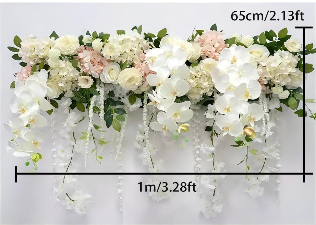 White Artificial Flower Wedding Party Birthday Backdrop Decor CH9666-4