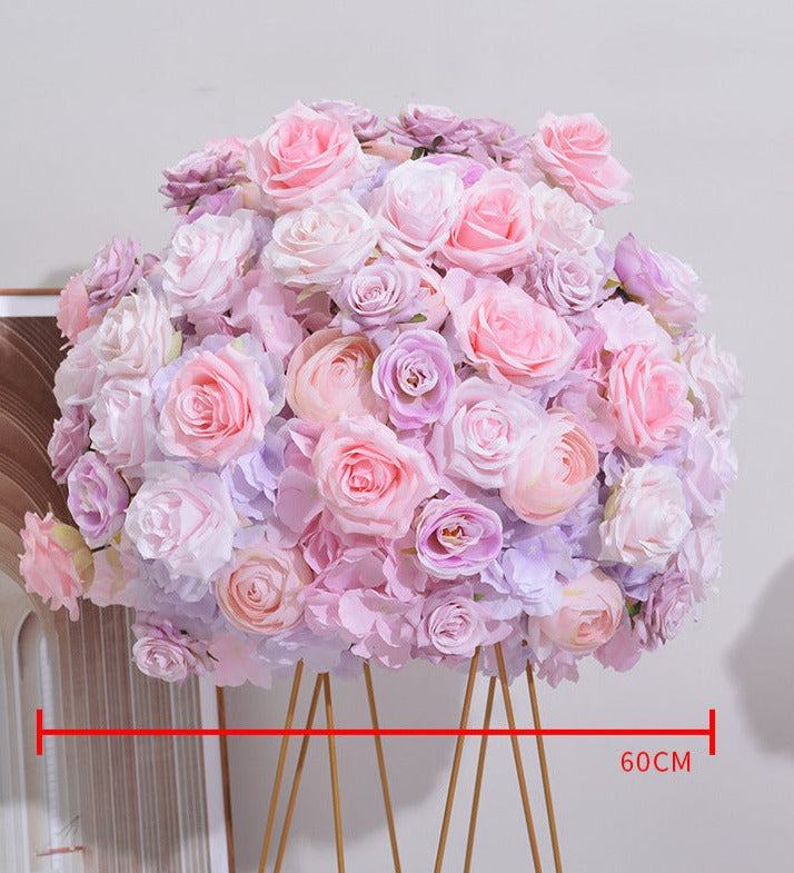 Pink Purple Hydrangea Rose Artificial Flower Rose Wedding Party Birthday Backdrop Decor CH9313-41