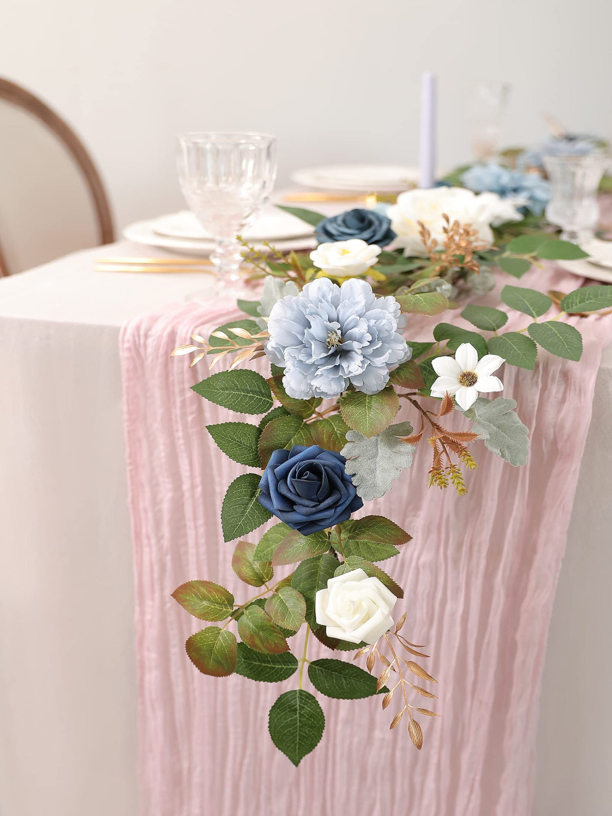 Dusty Blue 5FT Artificial Flower Wedding Arch Flowers Table Decorations HT2021