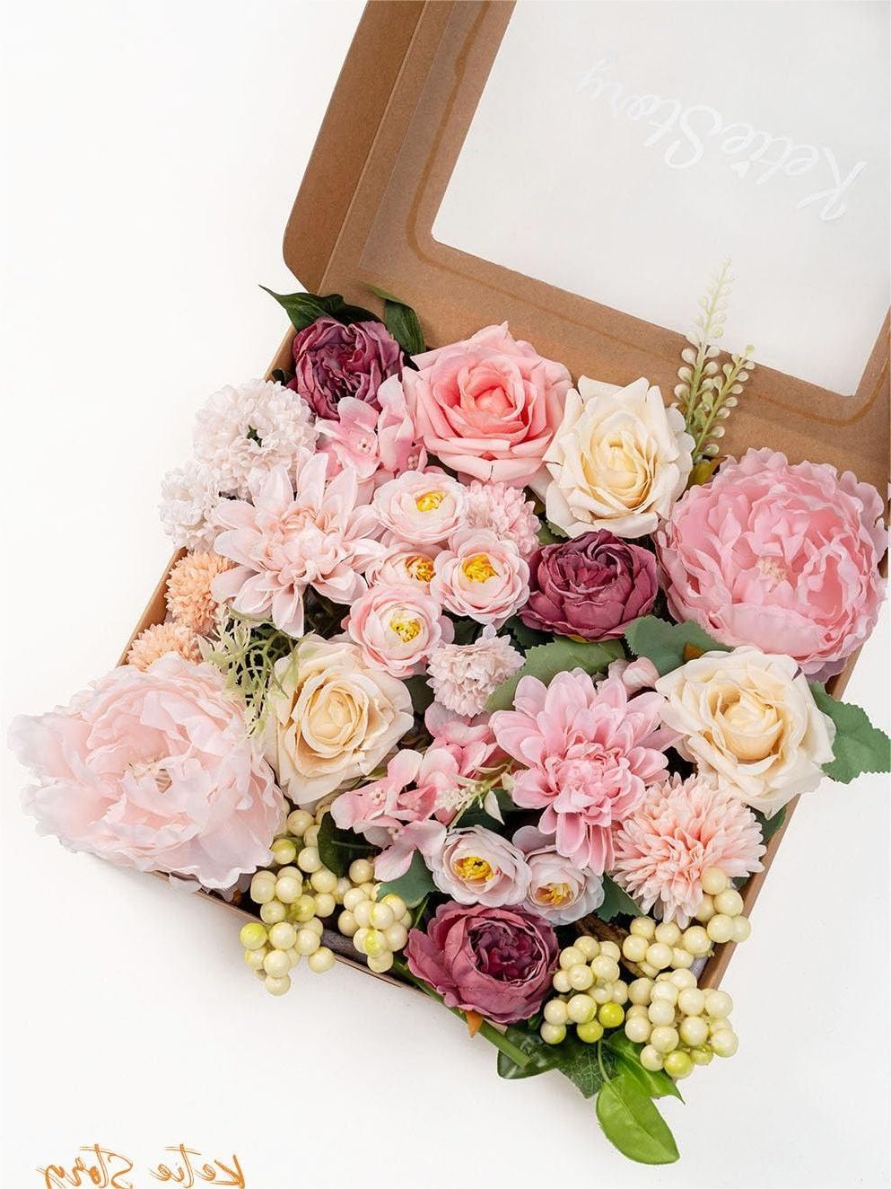 Fake Floral Artificial Flowers DIY Wedding Bouquet Box Set HH1939