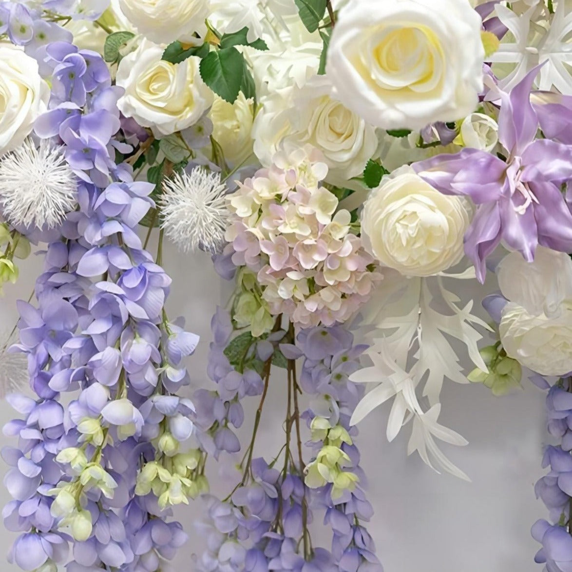Purple White Orchid Artificial Flower Wedding Party Birthday Backdrop Decor CH9678-1