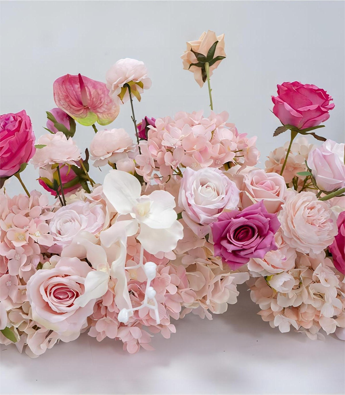 White Pink Hydrangea Rose Artificial Flower Wedding Party Birthday Backdrop Decor CH9623-2