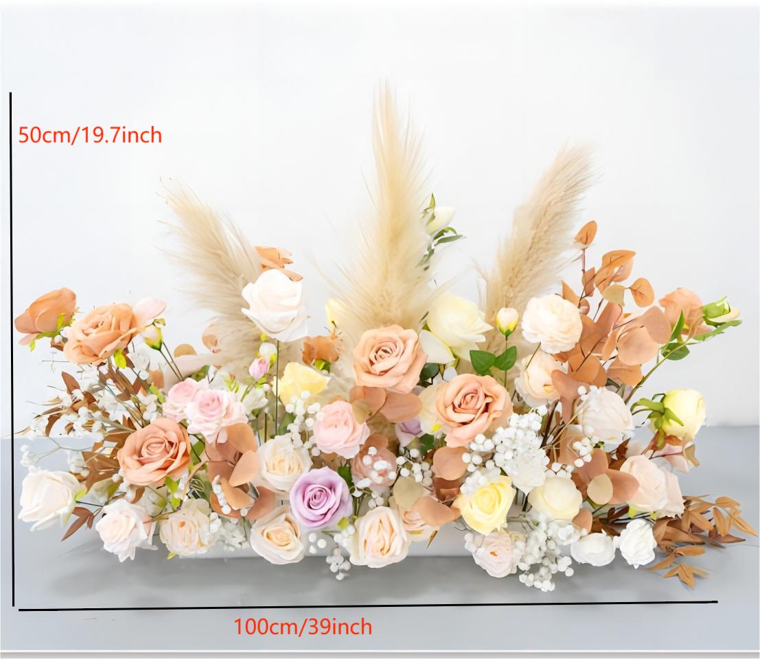 Champagne Rose Artificial Flower Wedding Party Birthday Backdrop Decor CH9686-7