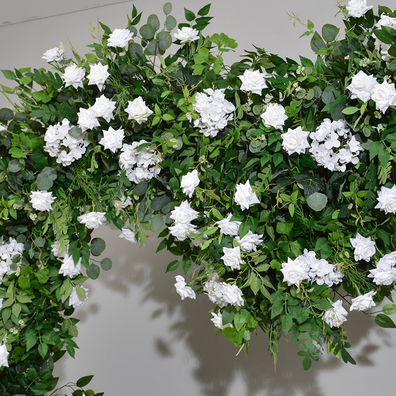 White Sage Artificial Flower Rose & Heart Arch Wedding Party Birthday Backdrop Decor CH9727-4
