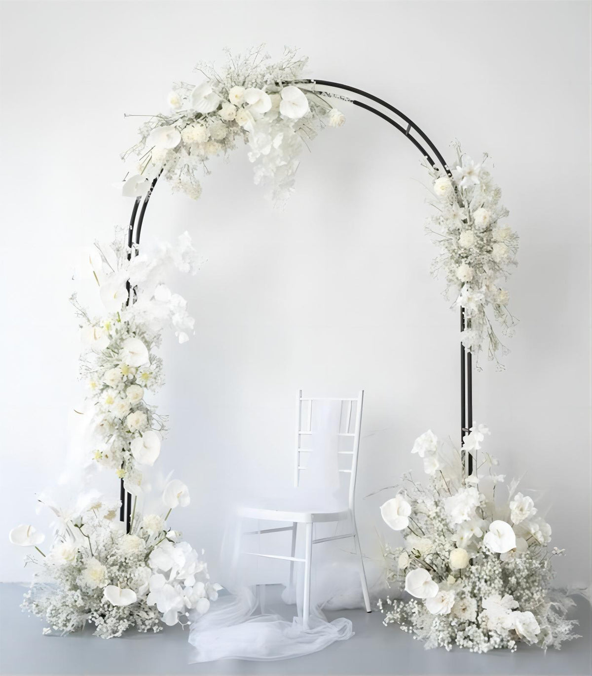 White Rose Artificial Flower Wedding Party Birthday Backdrop Decor CH9620