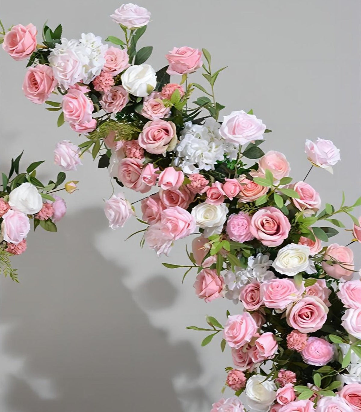 White Pink Rose Artificial Flower Wedding Party Birthday Backdrop Decor CH9686-5