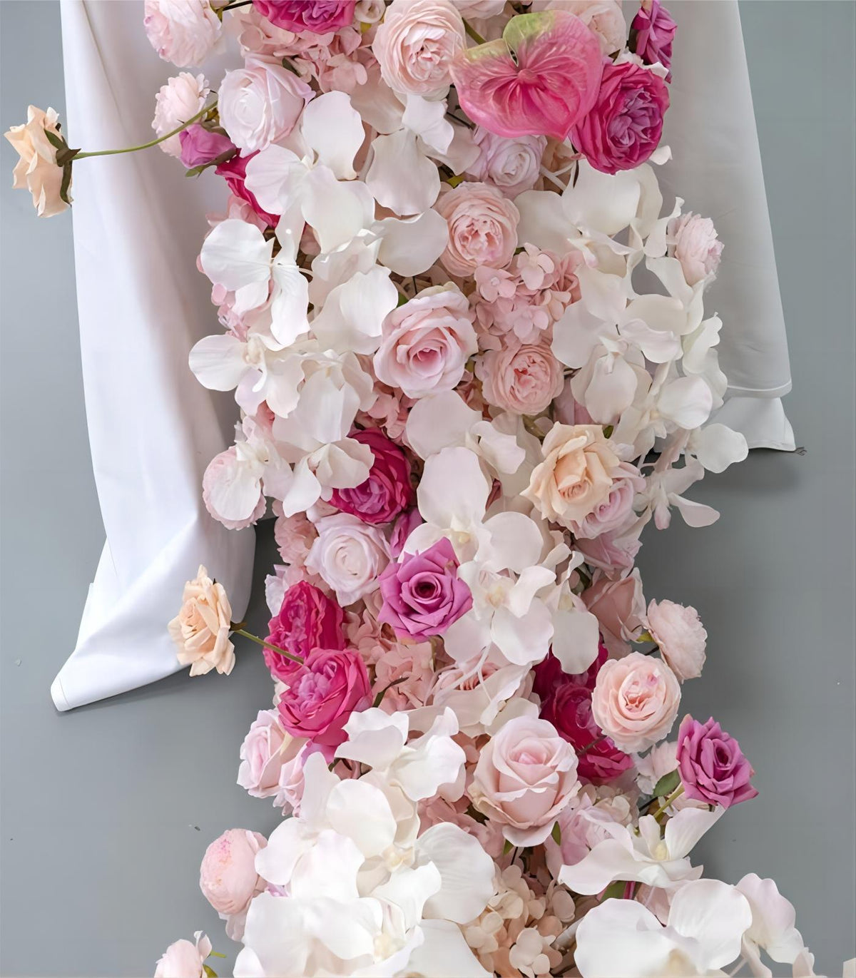 White Pink Hydrangea Rose Artificial Flower Wedding Party Birthday Backdrop Decor CH9623-2