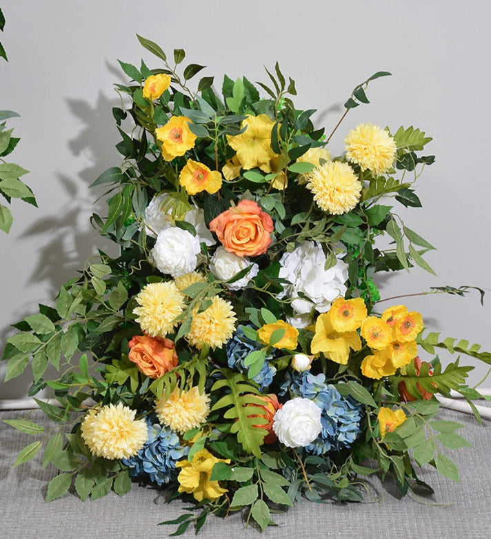 Yellow Green Ball Chrysanthemum Artificial Flower Wedding Party Birthday Backdrop Decor CH9313-38