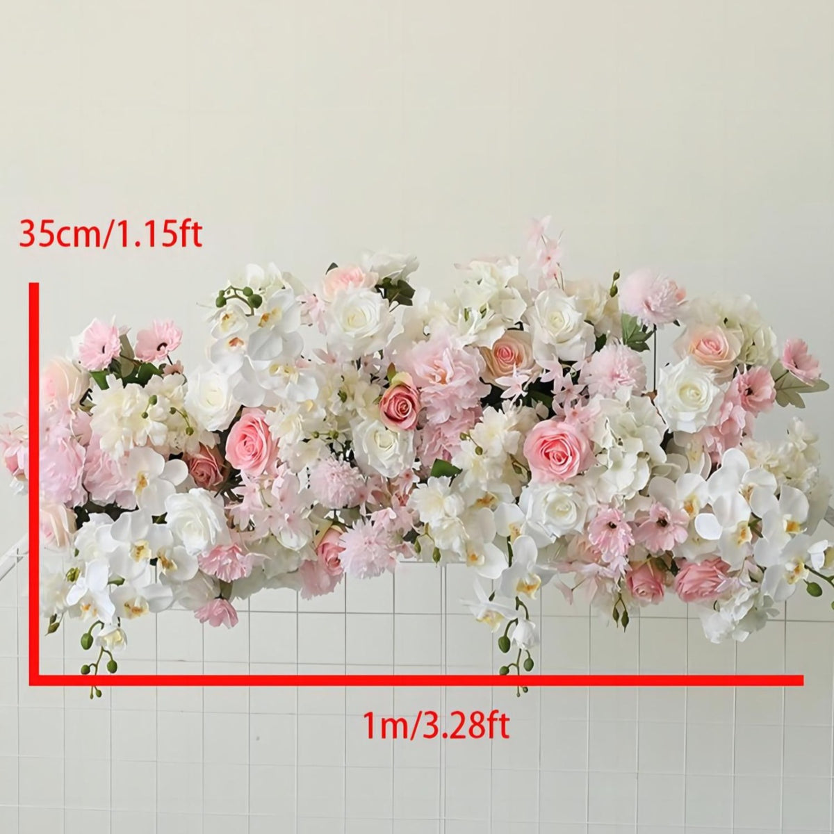 White Pink Hydrangea Phalaenopsis Artificial Flower Wedding Party Birthday Backdrop Decor CH9297-2