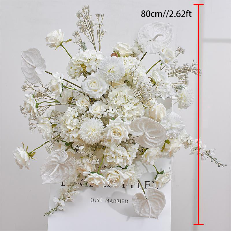 White Rose Hydrangea Artificial Flower Wedding Party Birthday Backdrop Decor CH9295