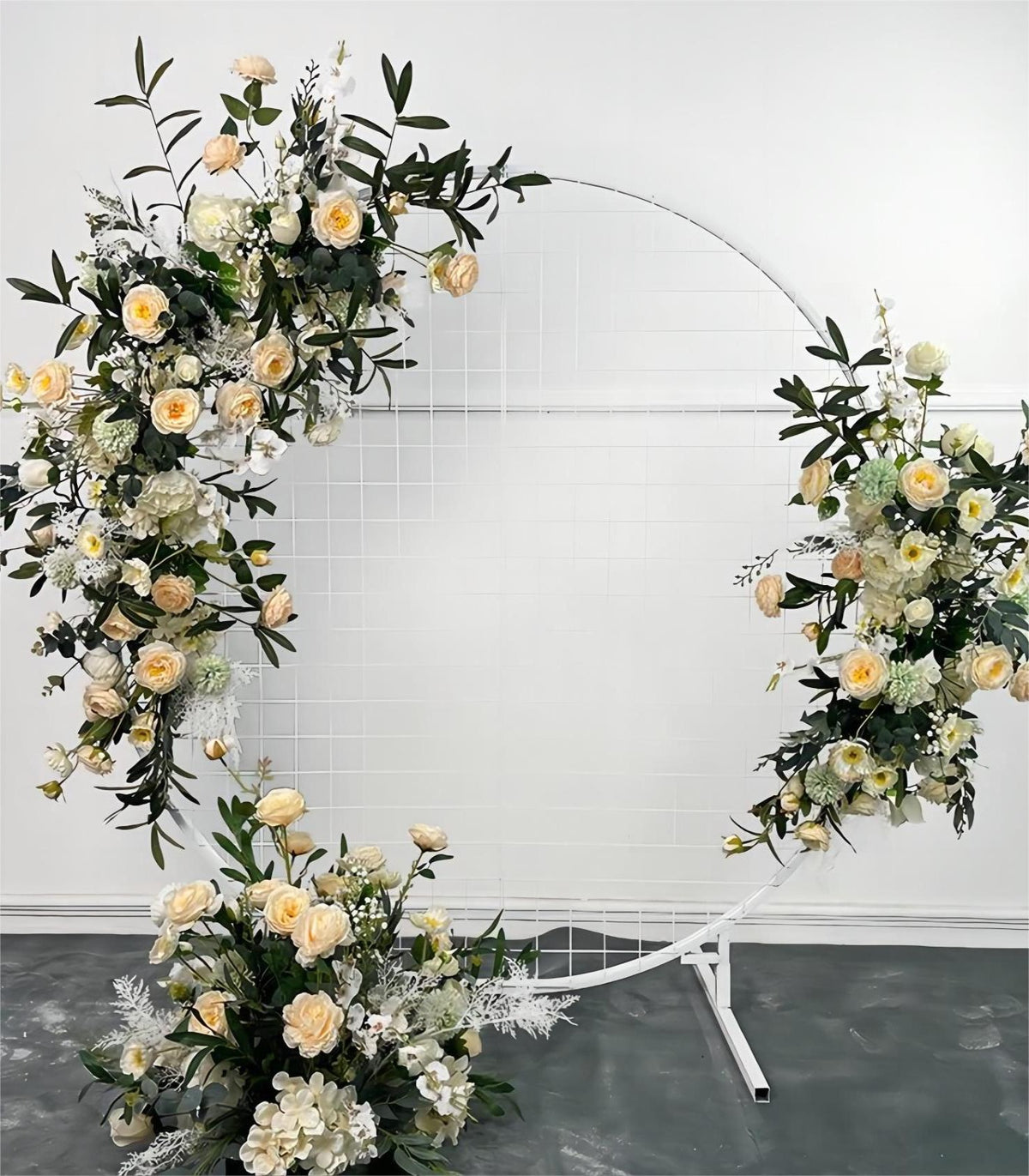 Beige Rose Bendable Artificial Flower Wedding Party Birthday Backdrop Decor CH9314-1