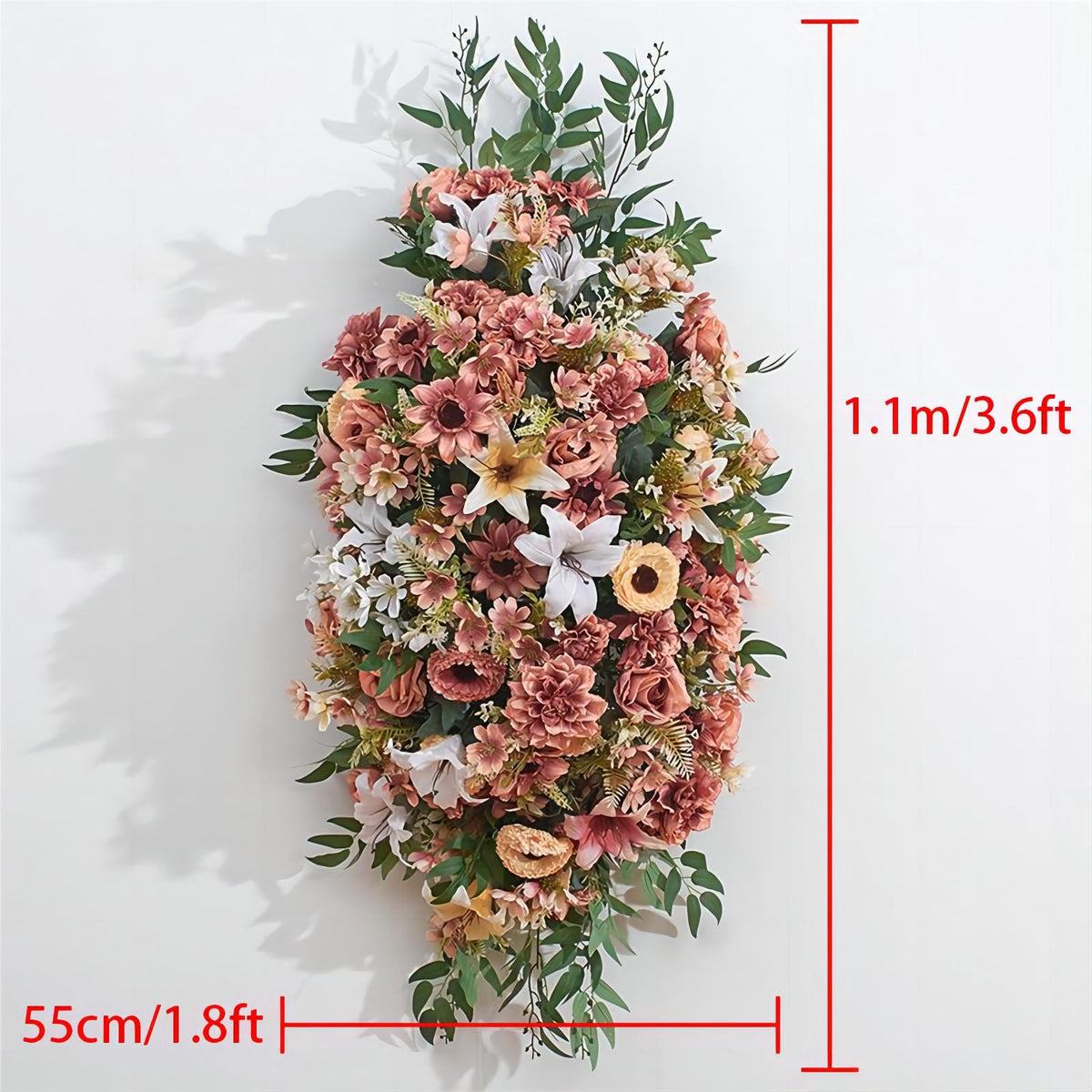 Light Brown Artificial Flower Wedding Party Birthday Backdrop Decor CH9296-2