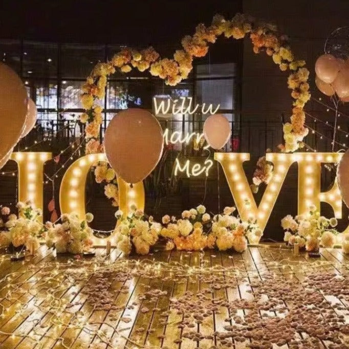 Love Artificial Flower Wedding Party Birthday Backdrop Decor CH9313-489