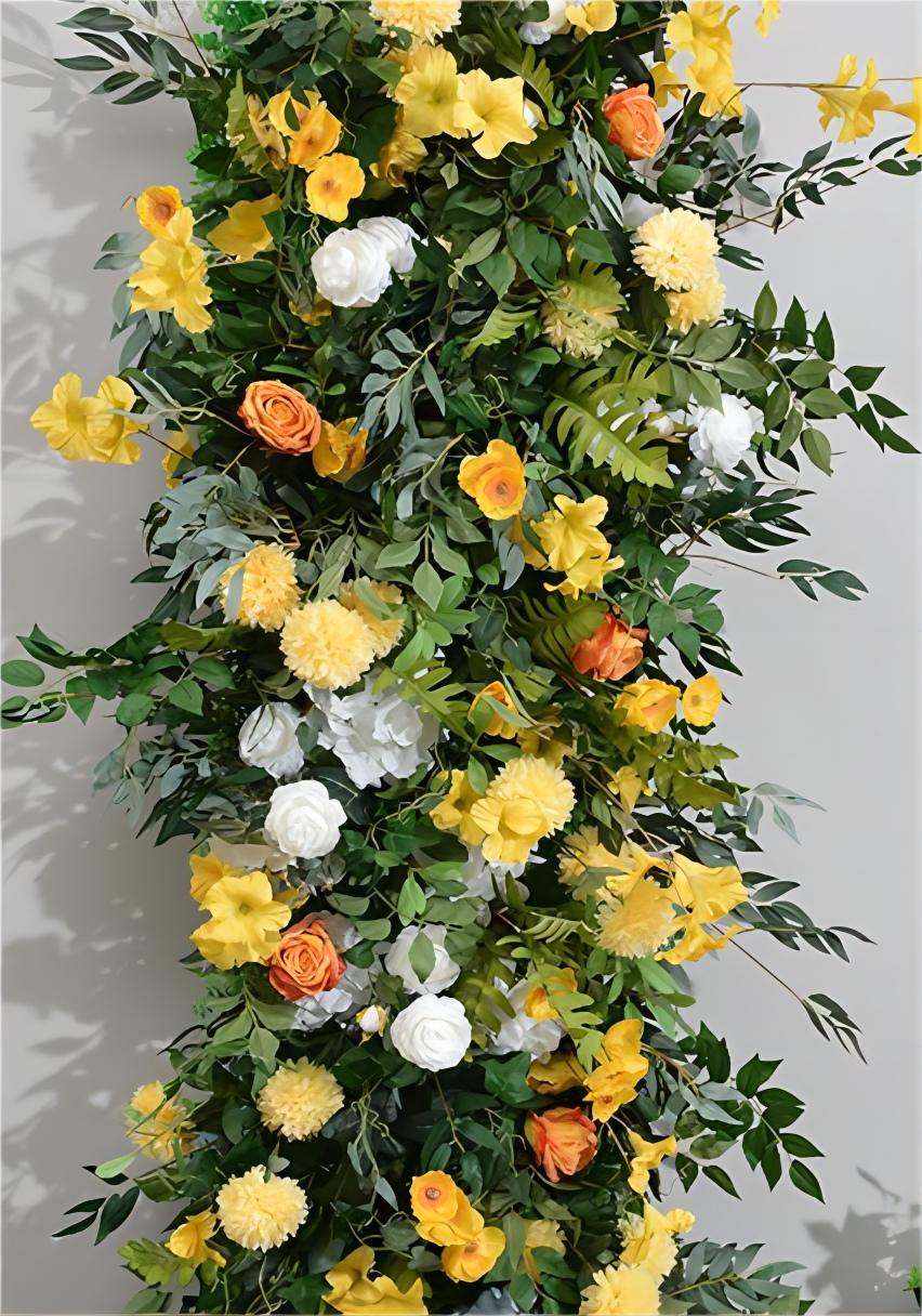 Yellow Green Ball Chrysanthemum Artificial Flower Wedding Party Birthday Backdrop Decor CH9313-38
