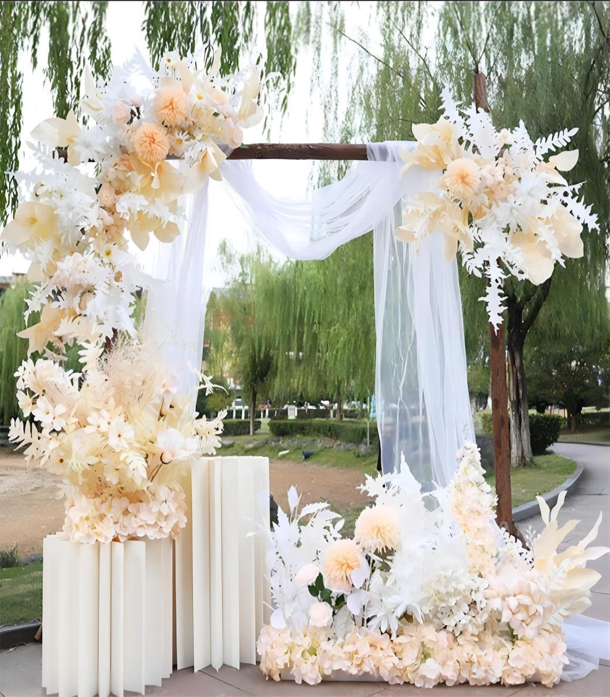 Artificial Flower Champagn Wedding Party Birthday Backdrop Decor CH9124-2