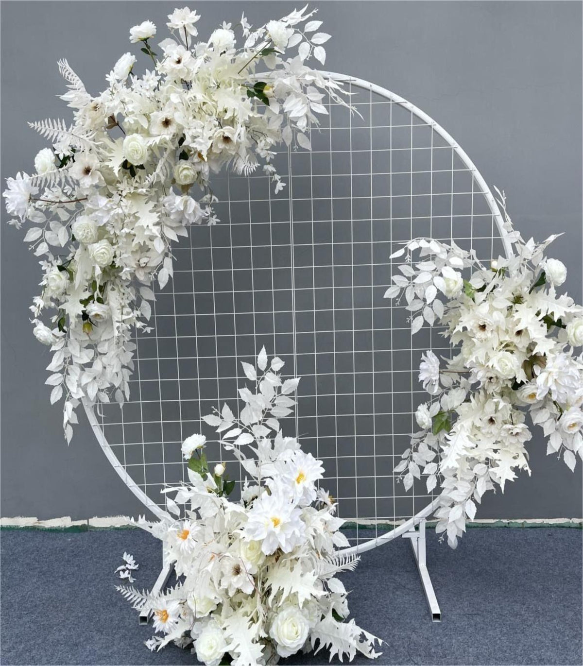 White Green Bendable Artificial Flower Wedding Party Birthday Backdrop Decor CH9314-11