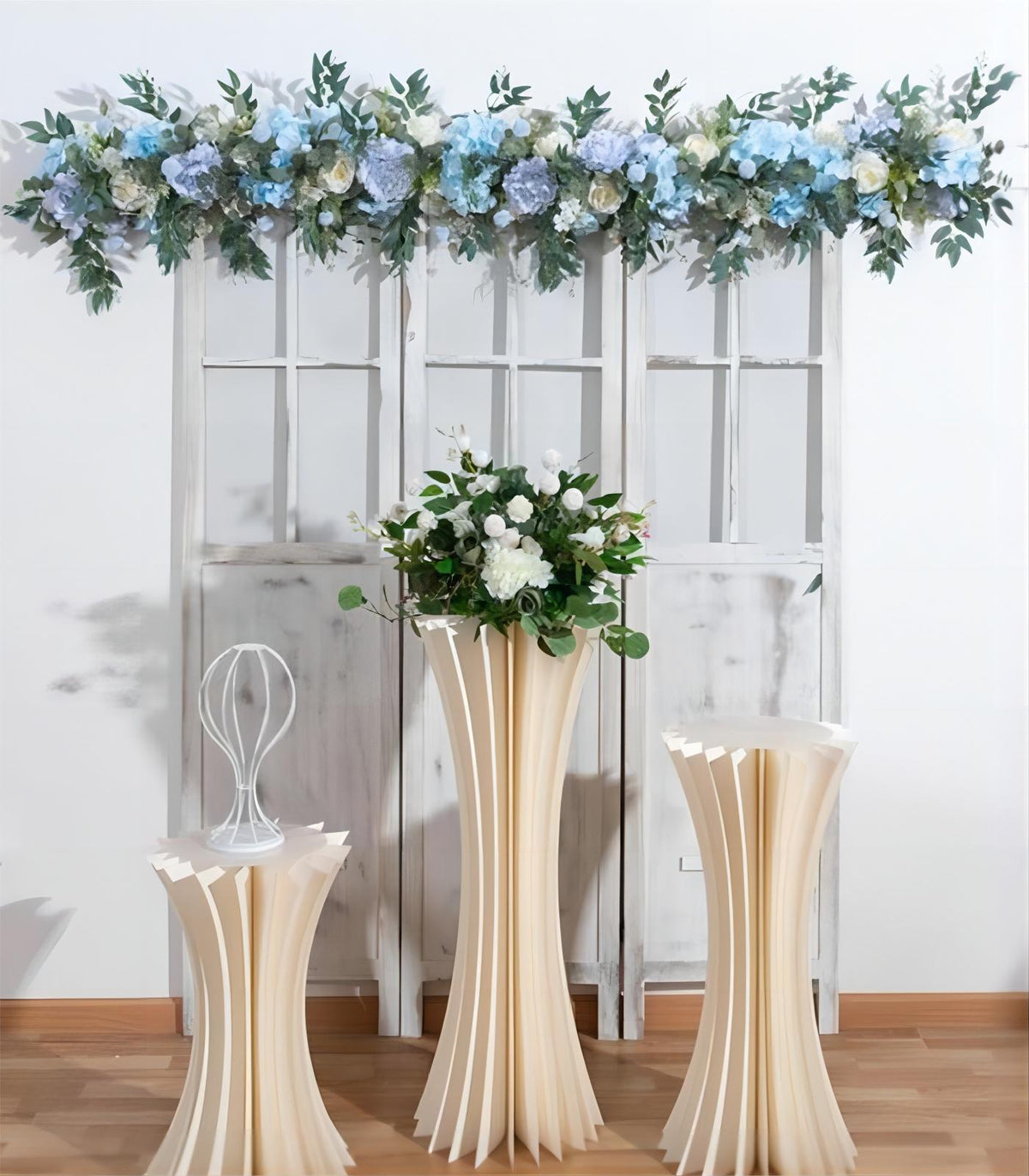 Blue White Rose Artificial Flower Wedding Party Birthday Backdrop Decor CH9279-2