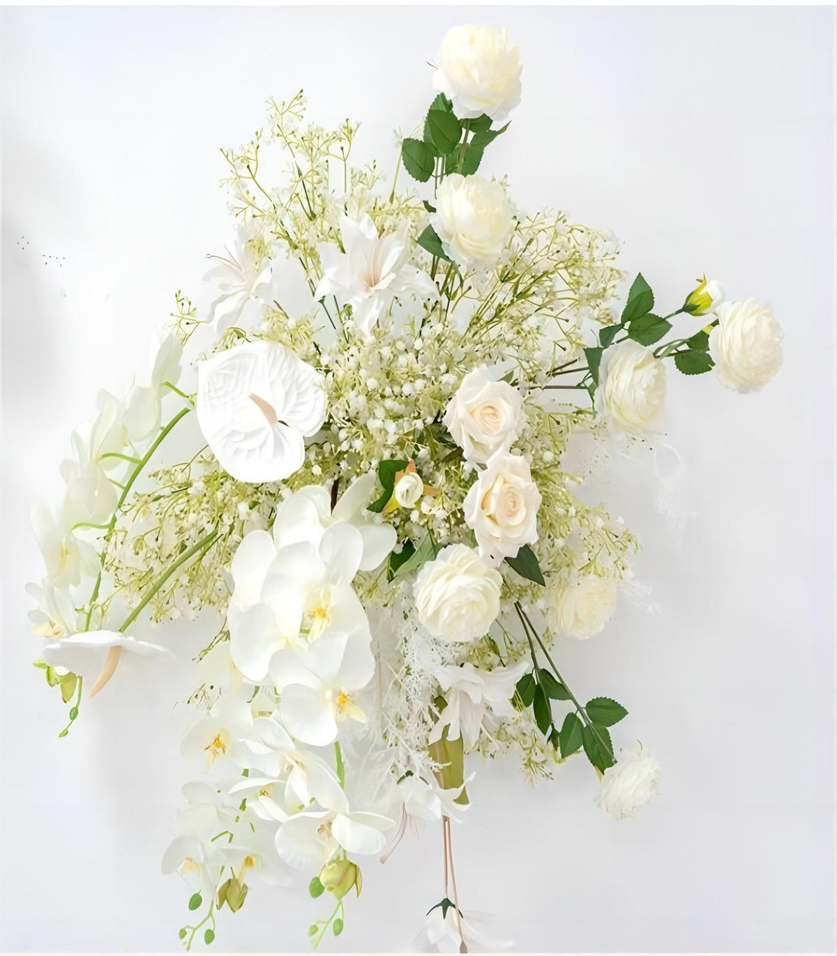 Ivory Rose Artificial Flower Wedding Party Birthday Backdrop Decor CH9629