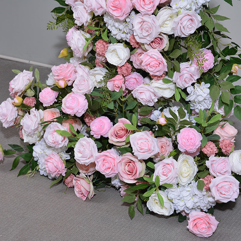 White Pink Rose Artificial Flower Wedding Party Birthday Backdrop Decor CH9686-5