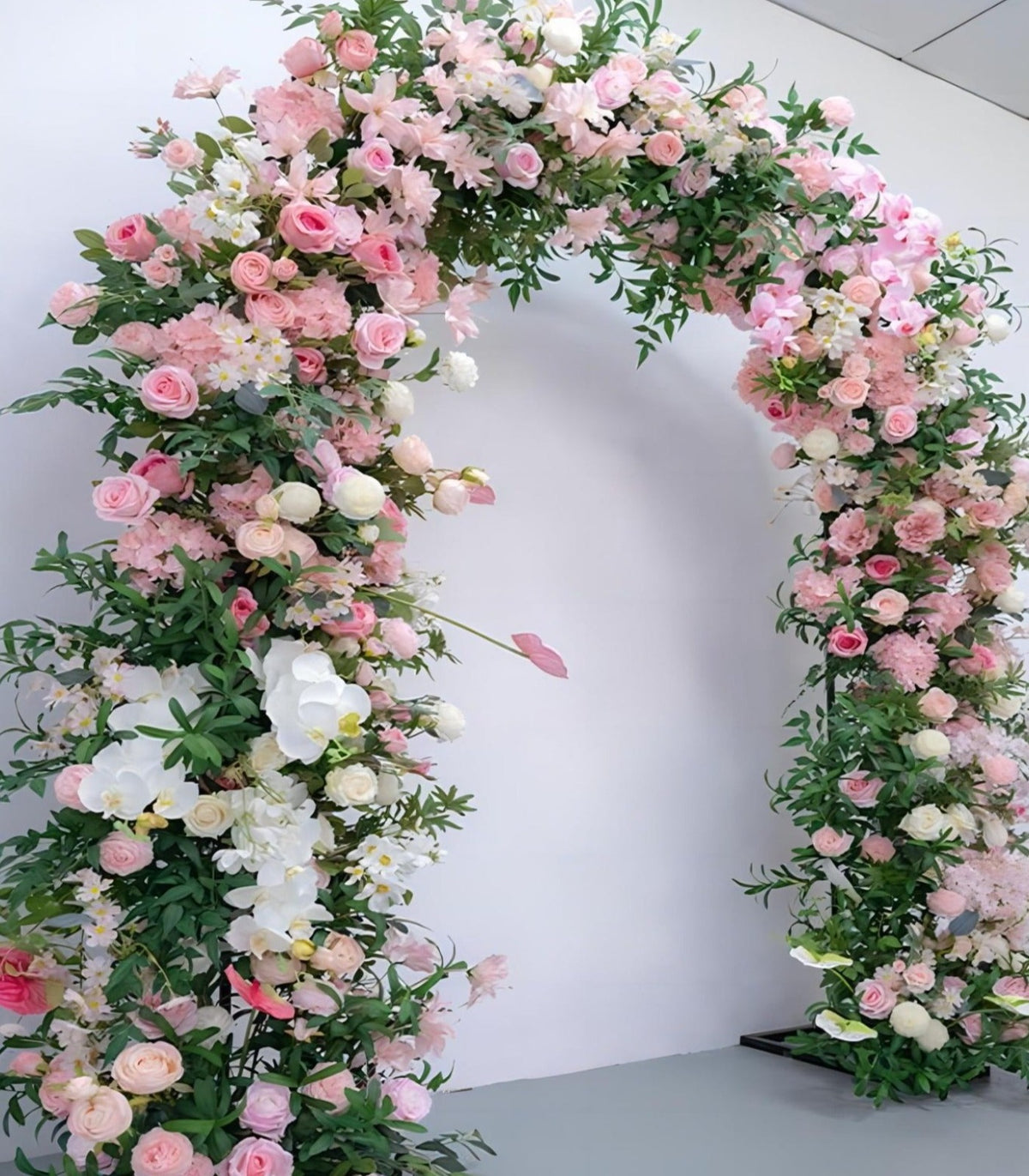 Pink Rose Phalaenopsis Artificial Flower Wedding Party Birthday Backdrop Decor CH9603