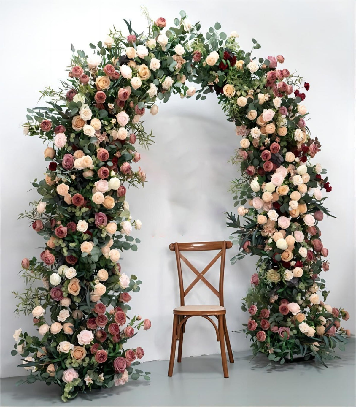 Champagne Red Rose Artificial Flower Wedding Party Birthday Backdrop Decor CH7701