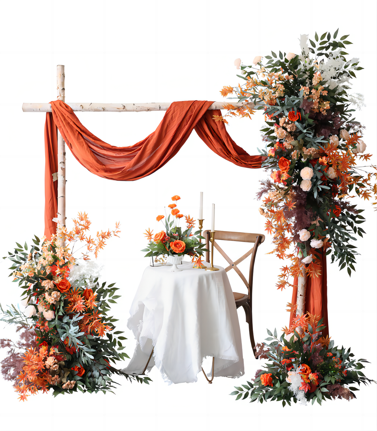 Sunset Artificial Flower Arrangement Row Wedding Party Birthday Backdrop Decor CH5020