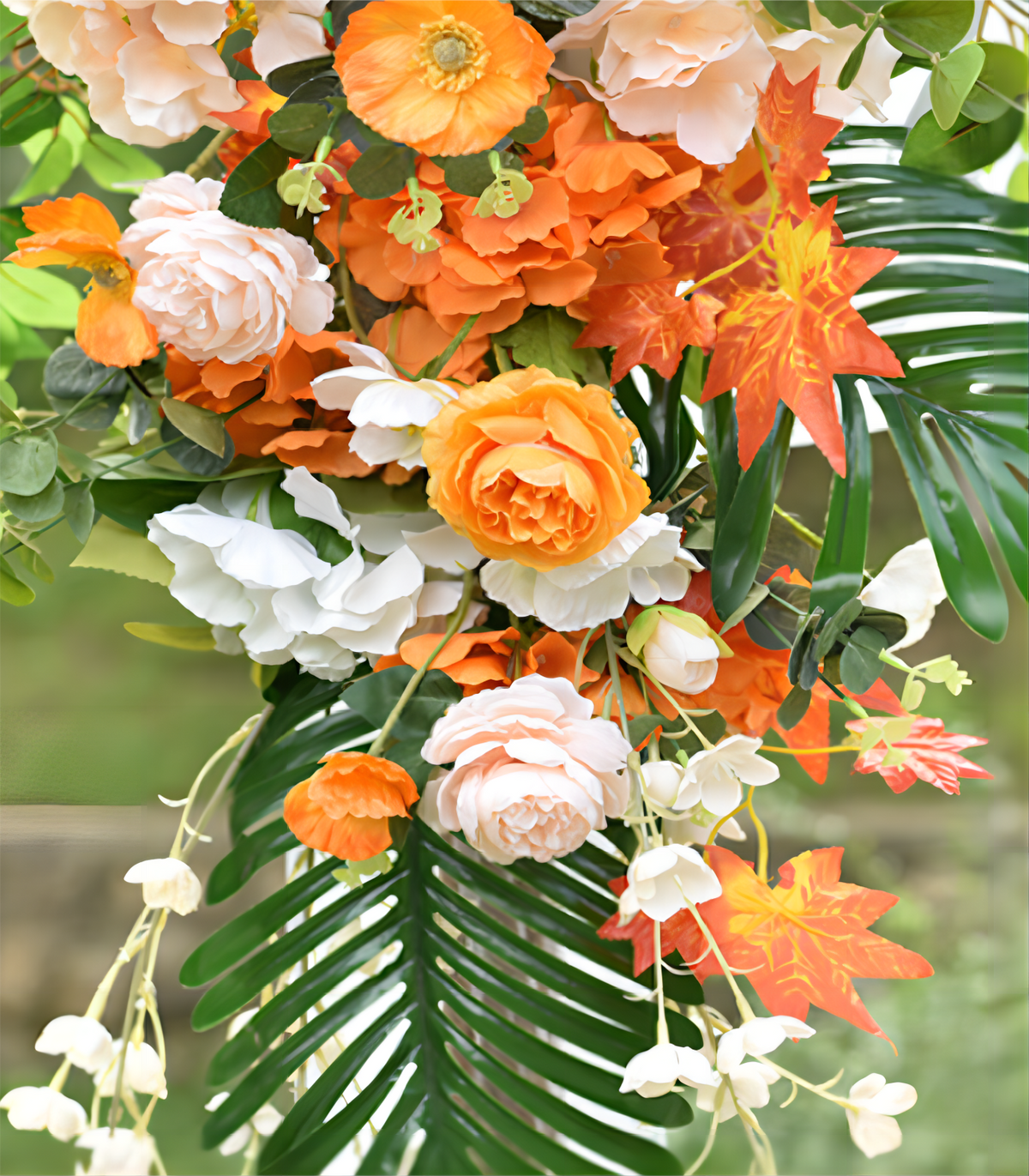 Artificial Flower Orange Peony Wedding Party Birthday Backdrop Decor CH9026-1
