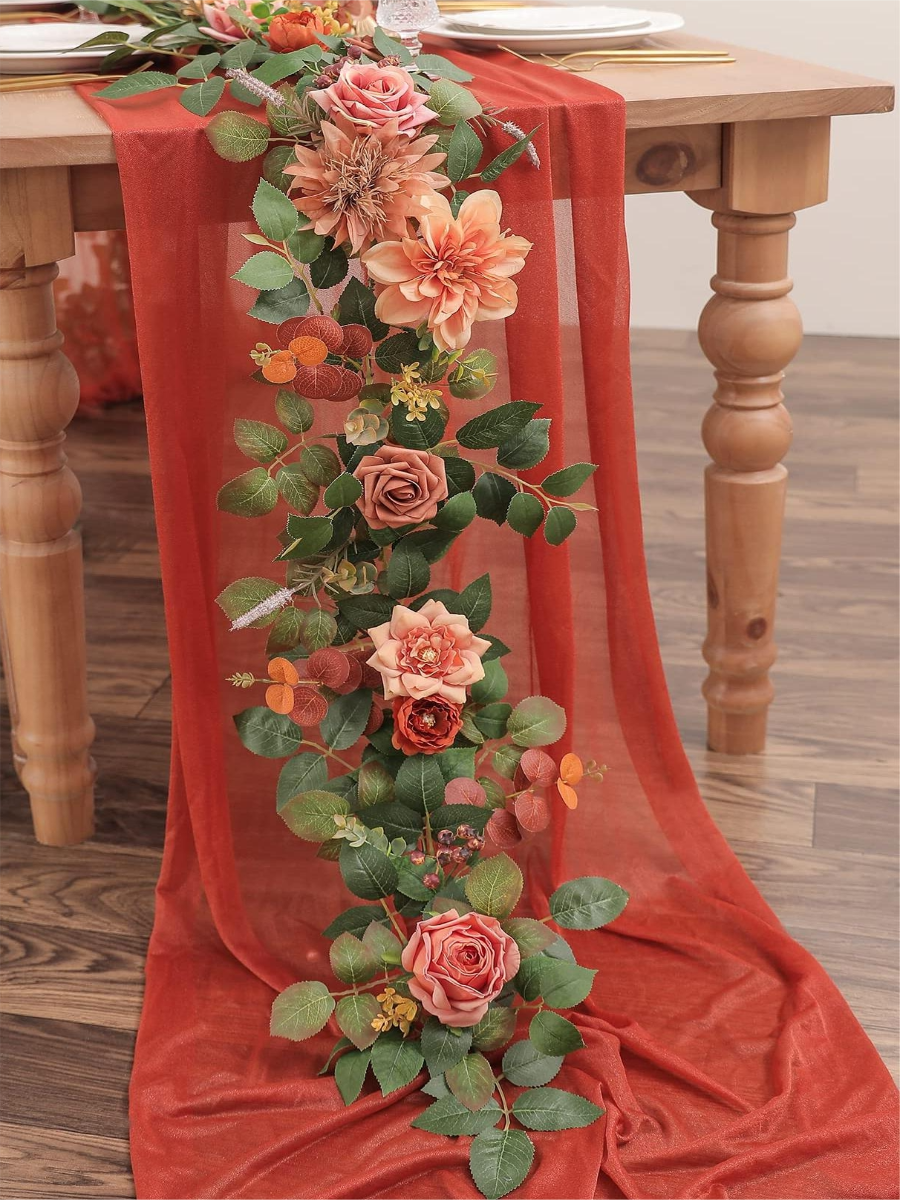 Terracotta 5FT Artificial Flower Wedding Arch Flowers Table Decorations HT2024