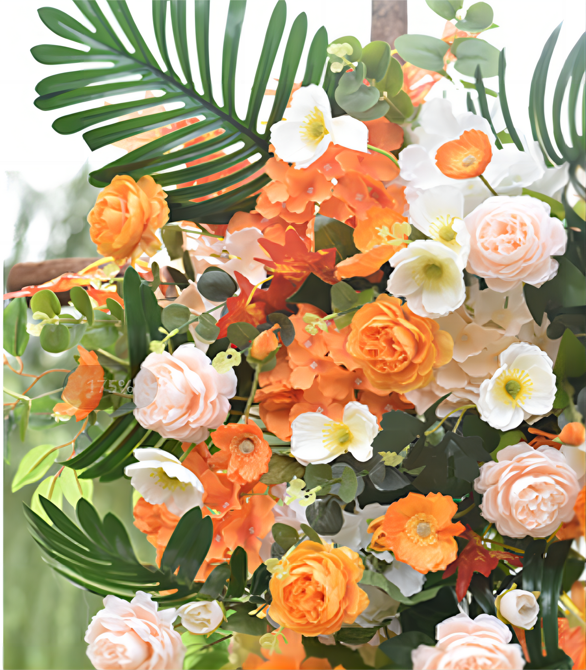 Artificial Flower Orange Peony Wedding Party Birthday Backdrop Decor CH9026-1