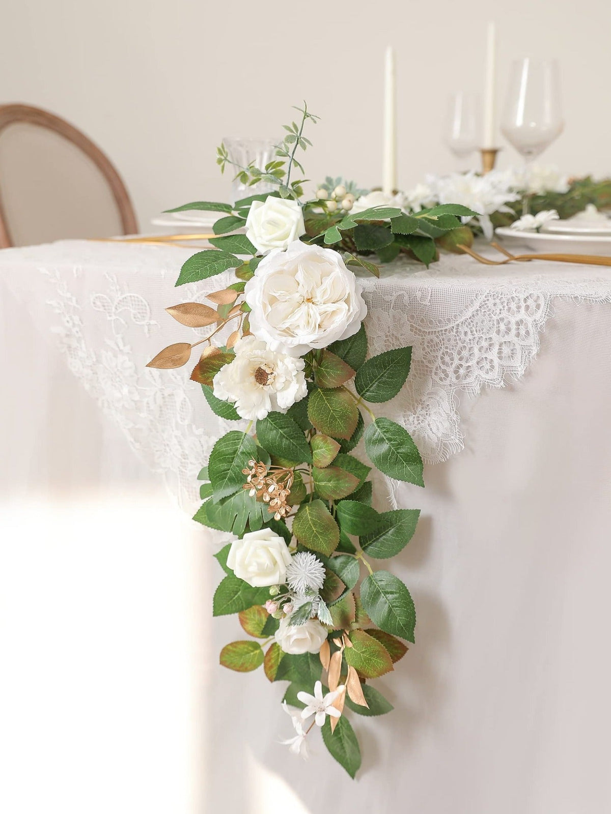 White 5FT Artificial Flower Wedding Arch Flowers Table Decorations  HT2025