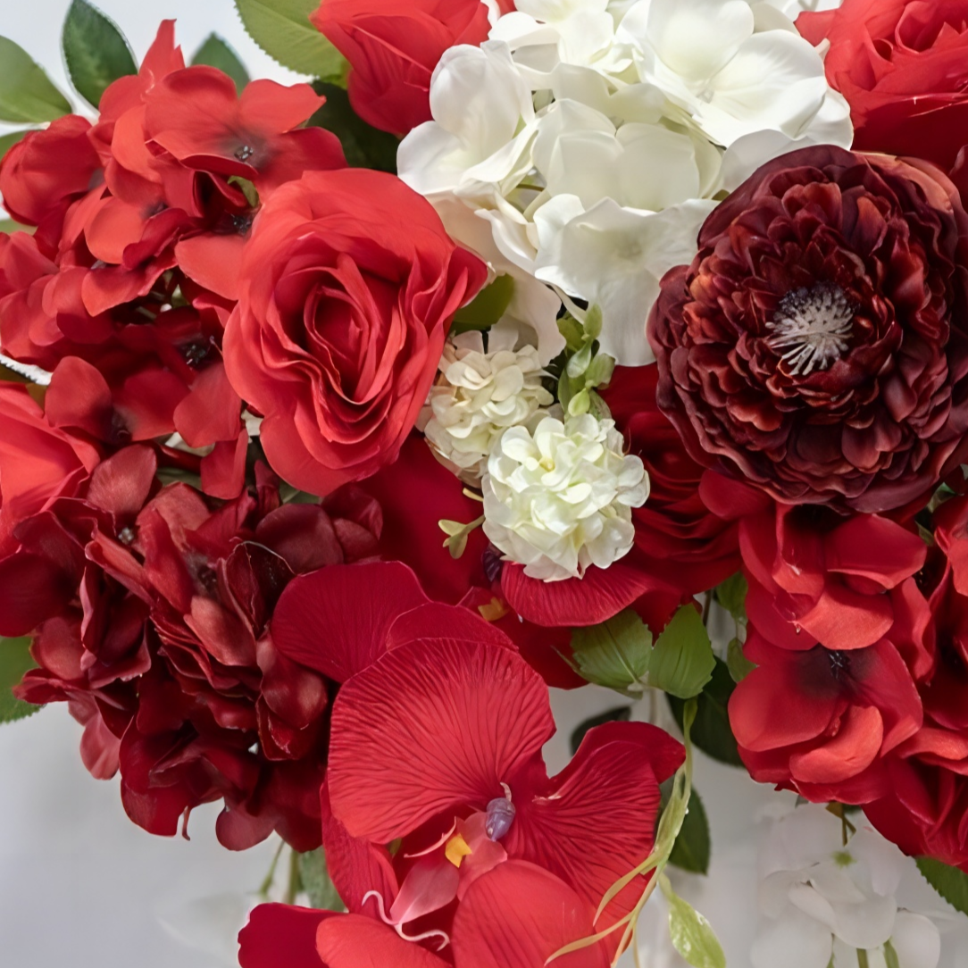 Red Hydrangea Artificial Flower Wedding Party Birthday Backdrop Decor CH9666