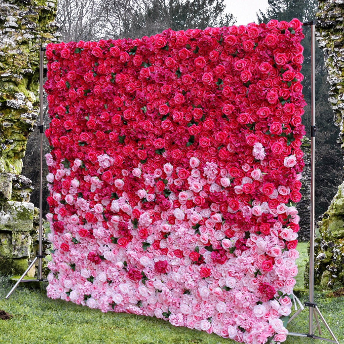 5D Artificial Flower Wall Arrangement Wedding Party Birthday Backdrop Decor HQ9005