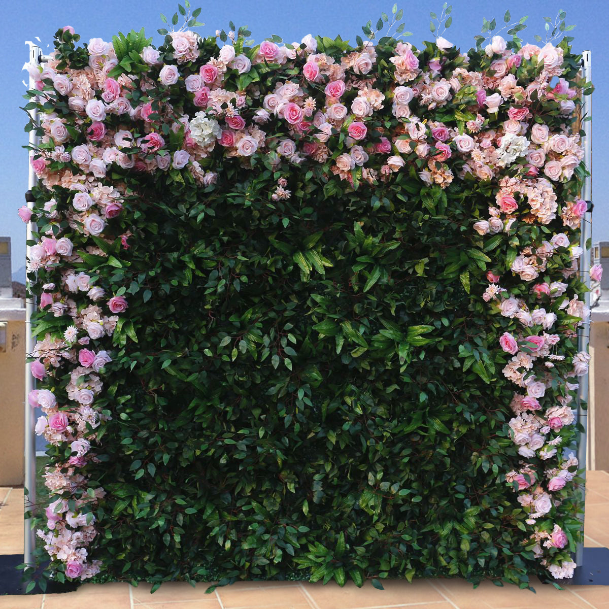 5D Artificial Flower Wall Arrangement Wedding Party Birthday Backdrop Decor HQ9022