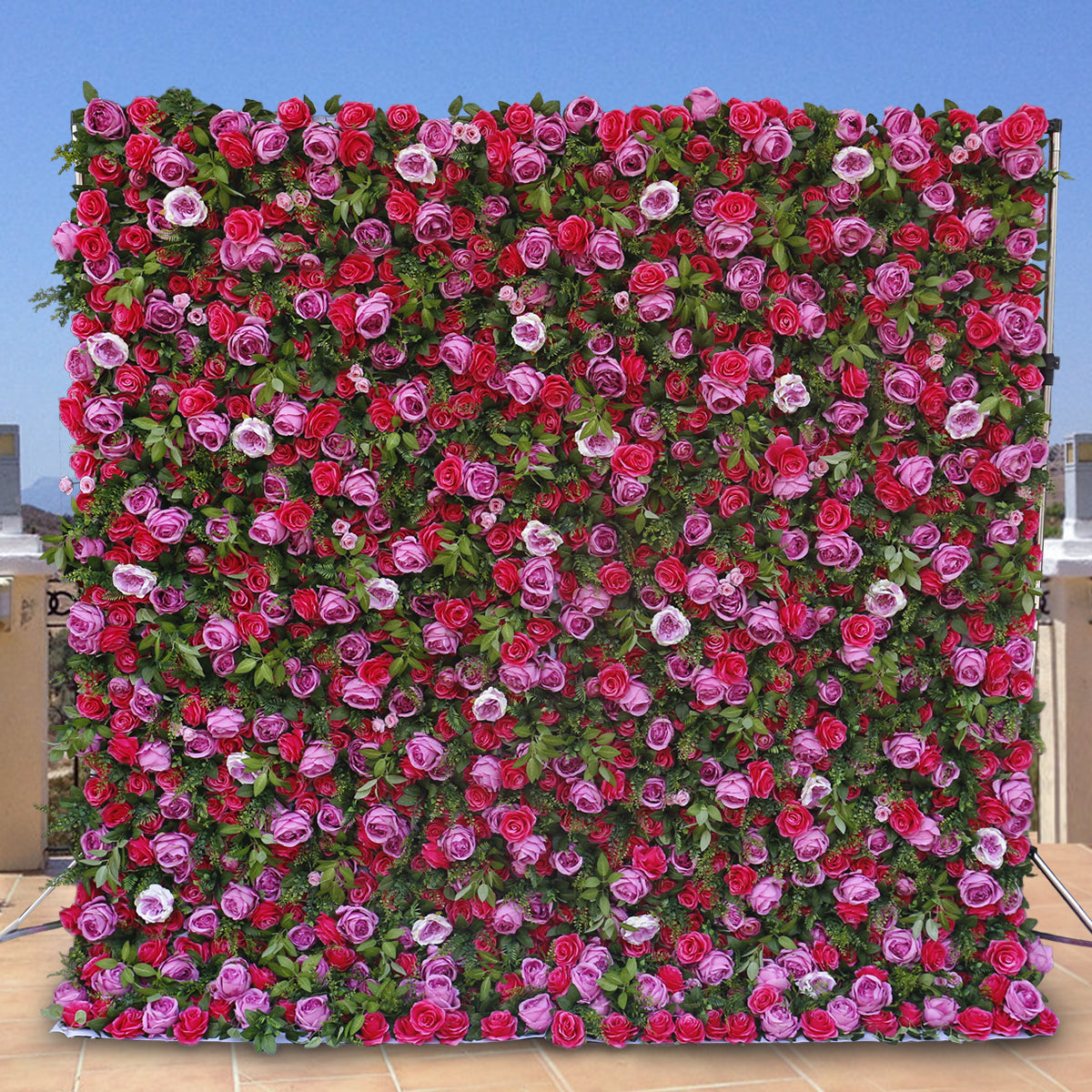 5D Artificial Flower Wall Arrangement Wedding Party Birthday Backdrop Decor HQ9021