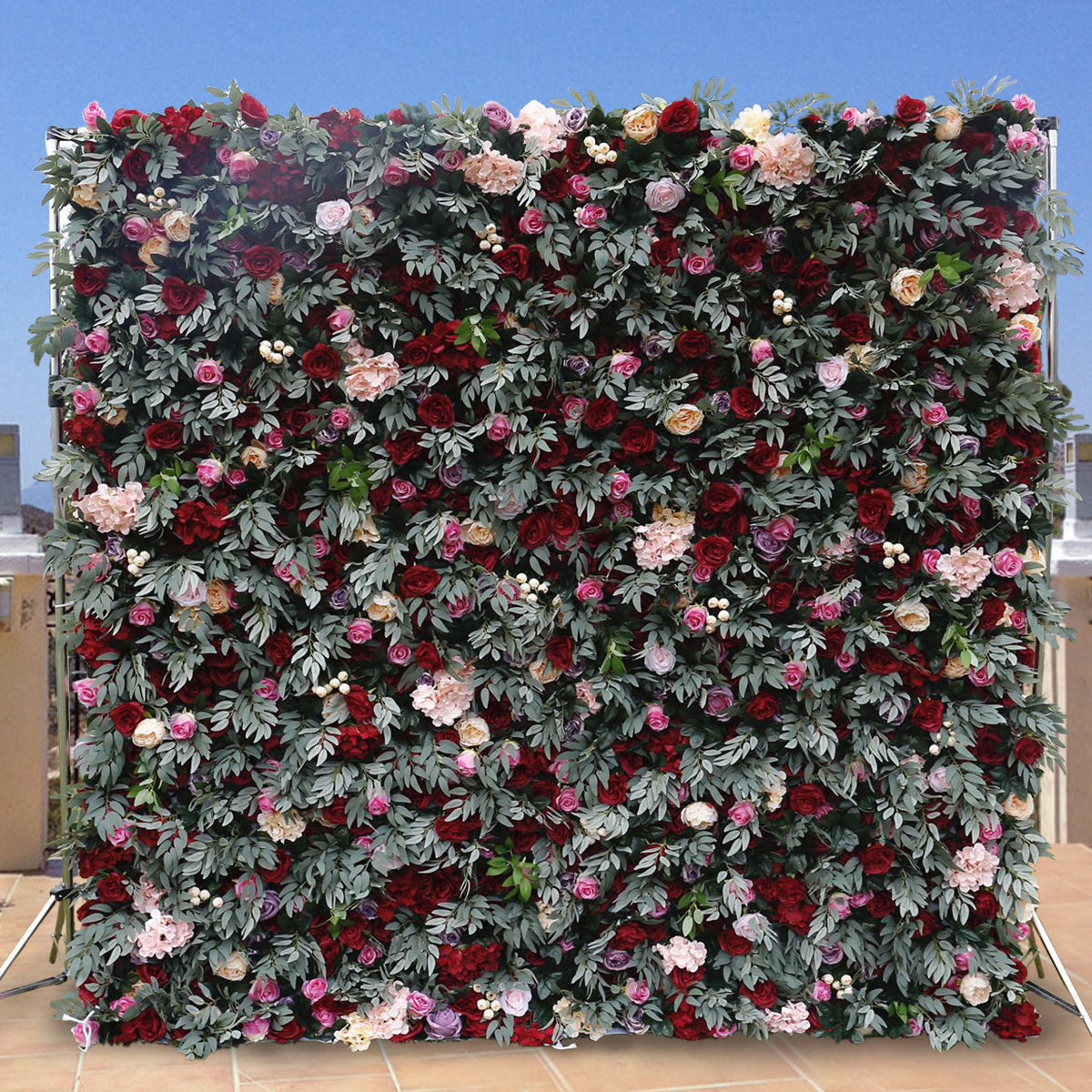 5D Artificial Flower Wall Arrangement Wedding Party Birthday Backdrop Decor HQ9028