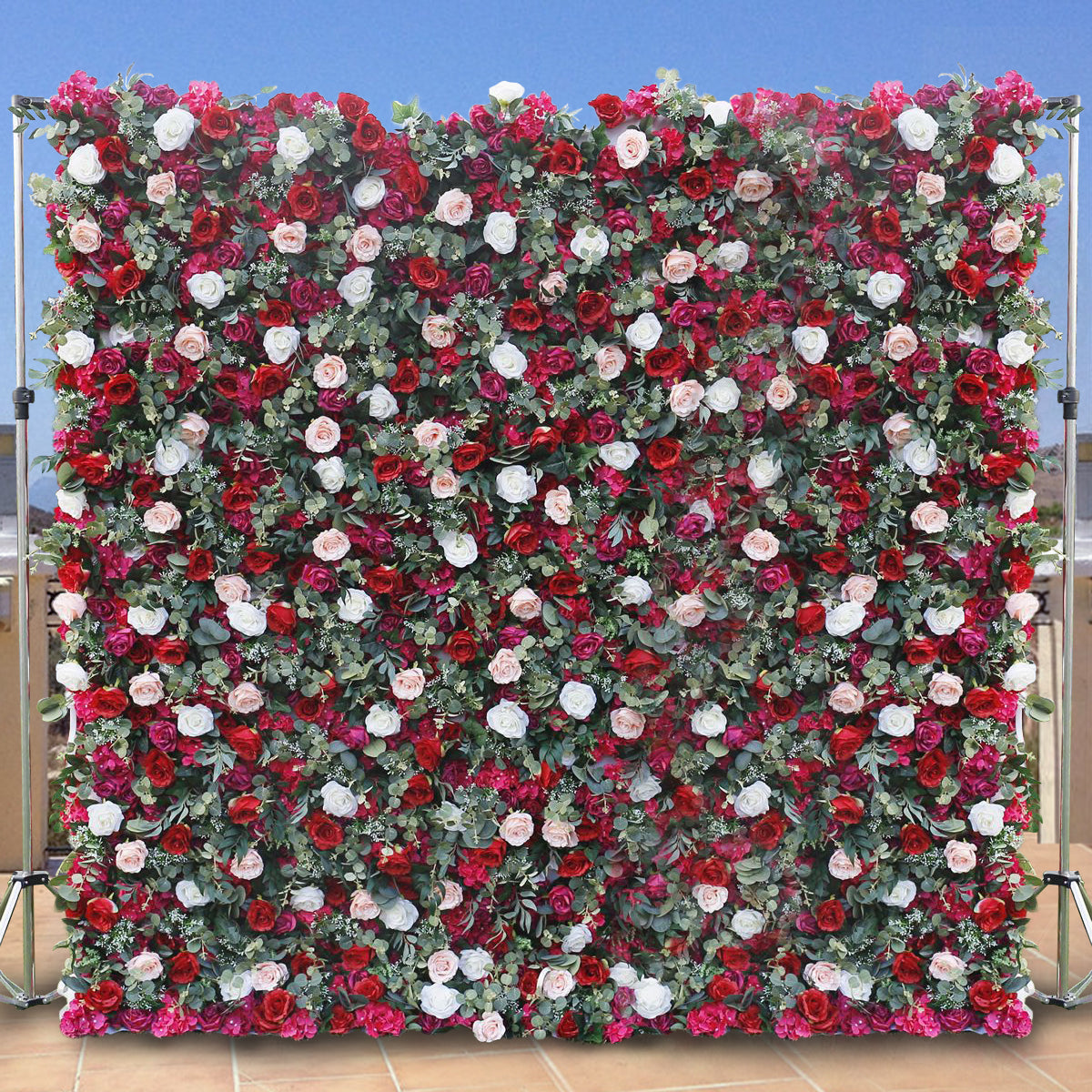 5D Artificial Flower Wall Arrangement Wedding Party Birthday Backdrop Decor HQ9030