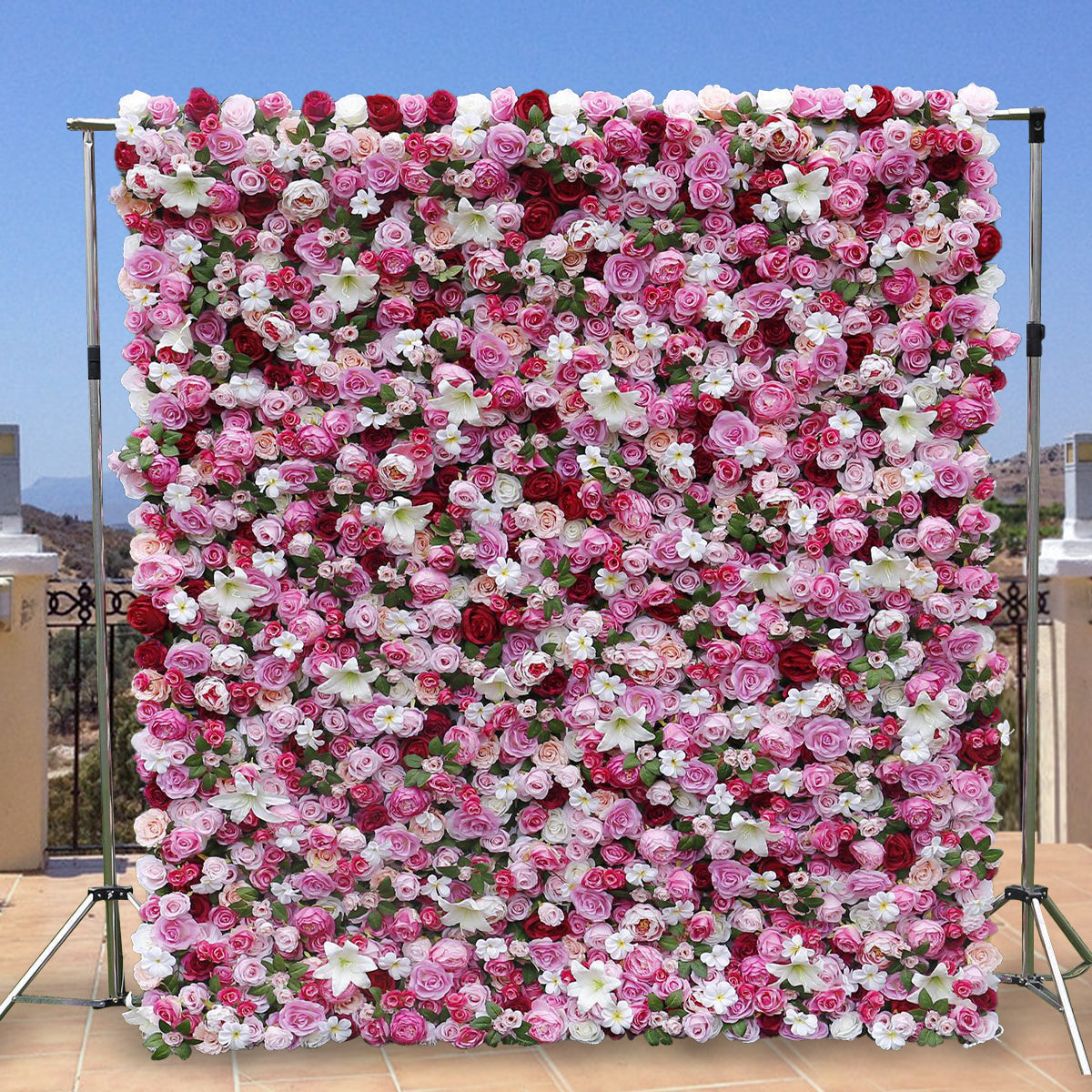 5D Artificial Flower Wall Arrangement Wedding Party Birthday Backdrop Decor HQ9033