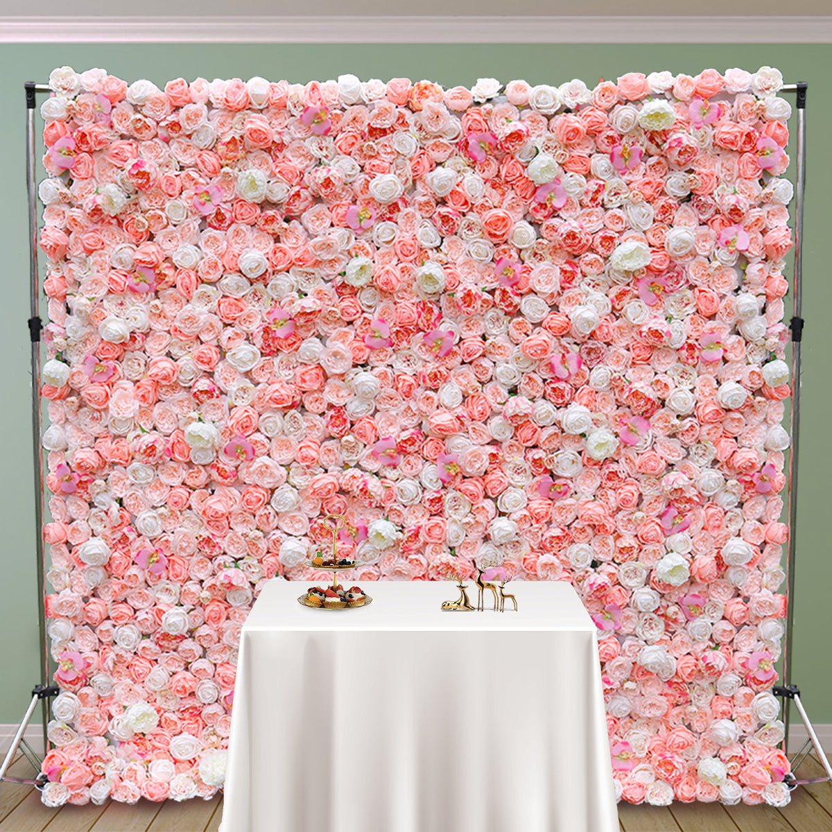 5D Artificial Flower Wall Arrangement Wedding Party Birthday Backdrop Decor HQ9004