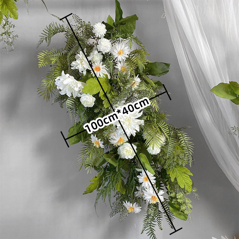 Artificial Flower Green White Wedding Party Birthday Backdrop Decor CH9105