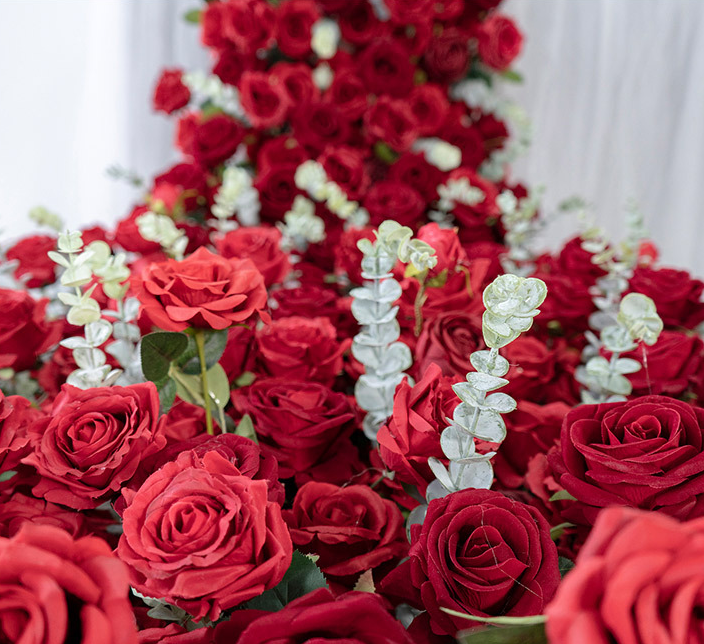 Artificial Flower Red Rose  Wedding Party Birthday Backdrop Decor CH9108