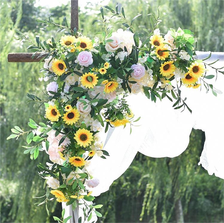 Artificial Flower Sunflower Rose Peony Wedding Party Birthday Backdrop Decor CH9026