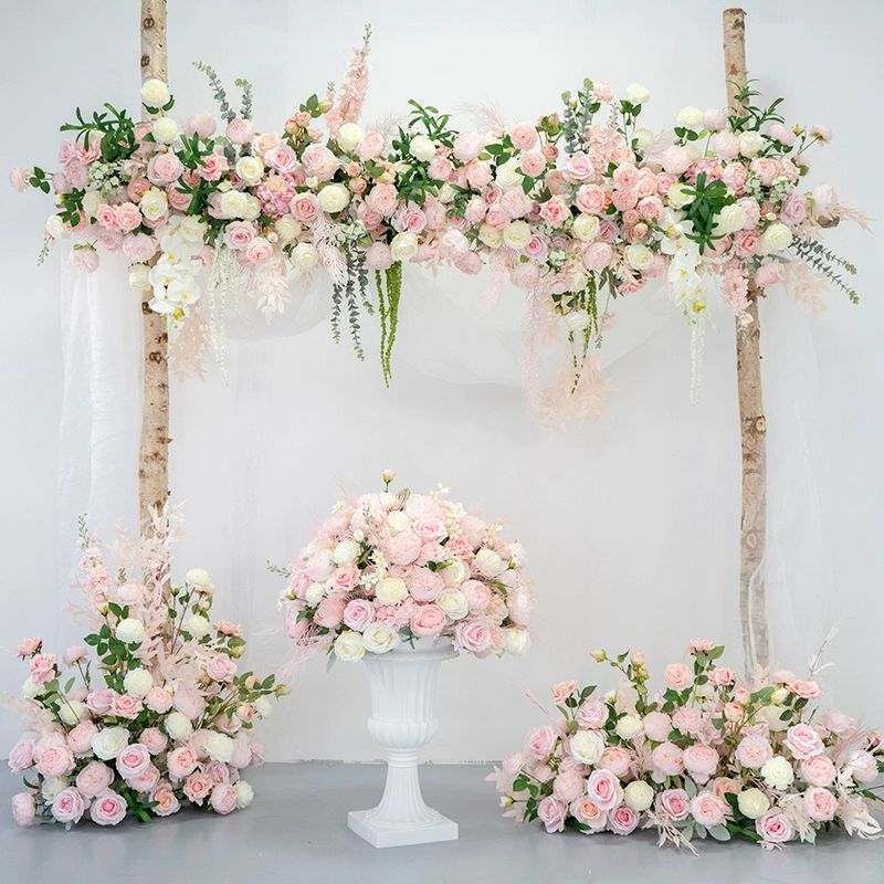 Artificial Flower Pink Rose Wedding Party Birthday Backdrop Decor CH9008